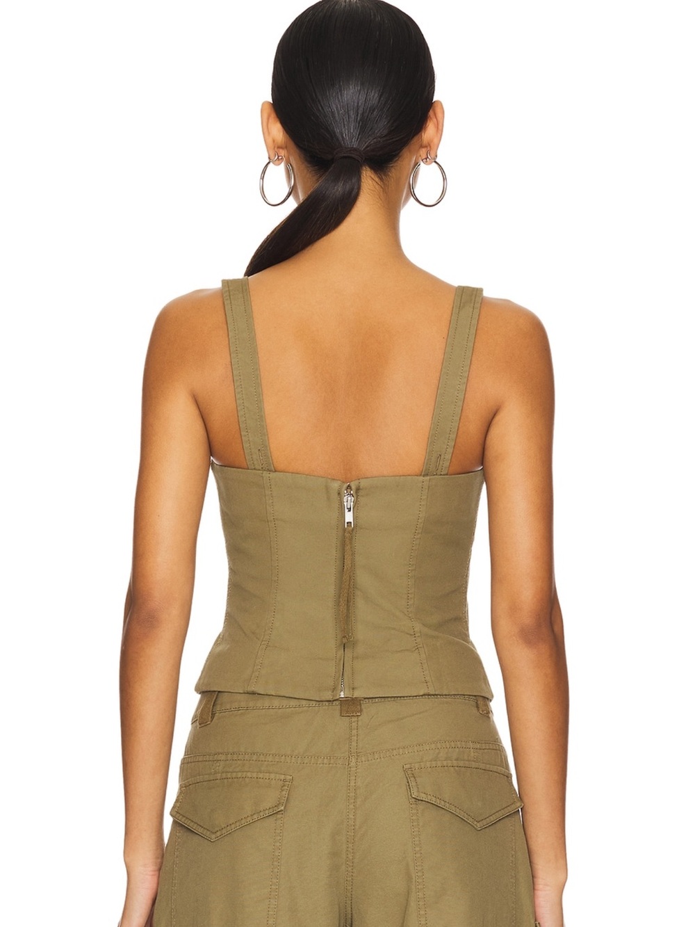 Camila Coelho Gigi Top in Olive Green